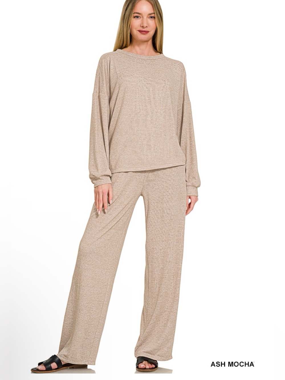 Zenana Hacci Pant Set